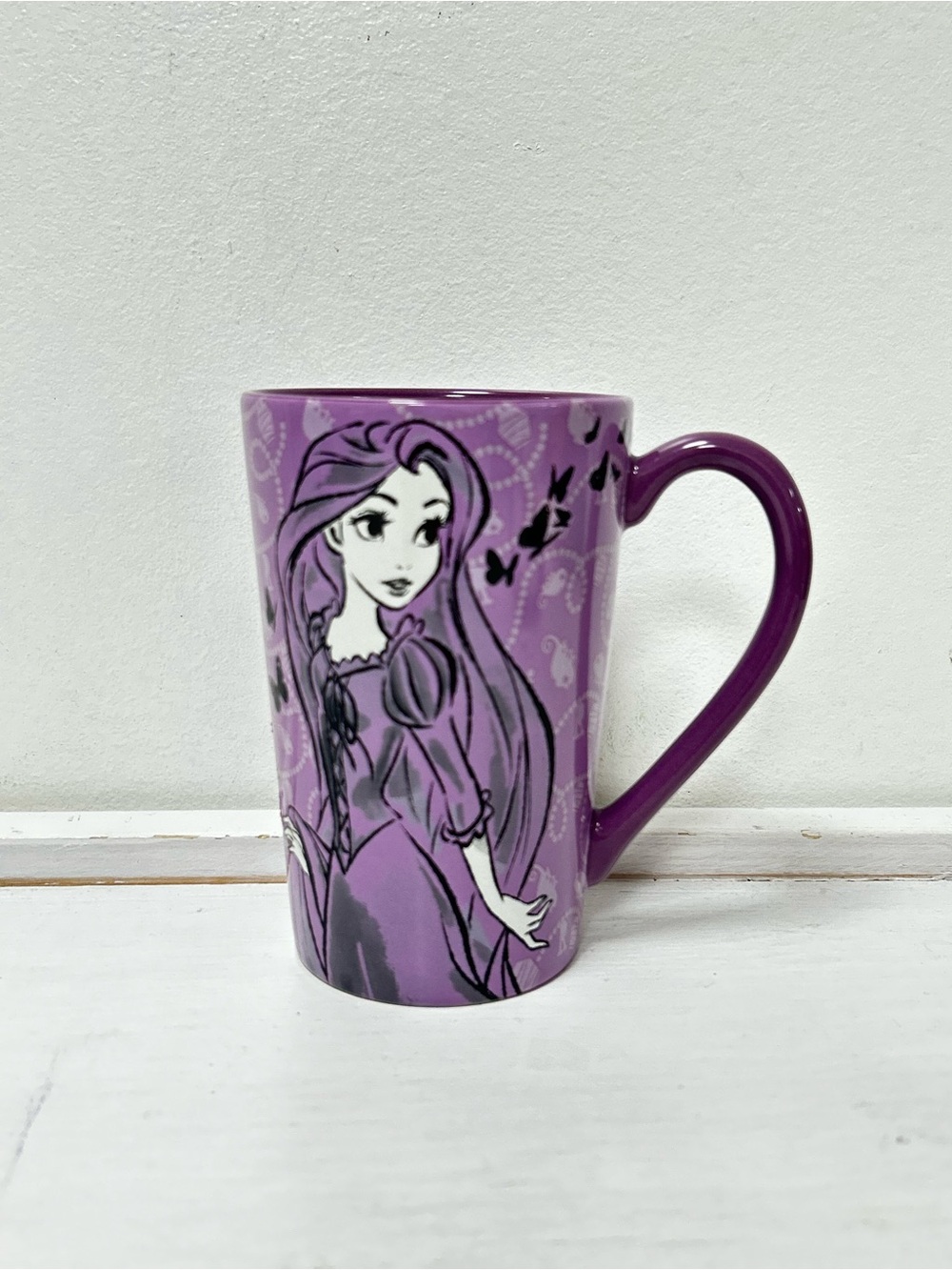 Disney Princess Rapunzel “Believe In Your Dreams” Purple Ceramic Mug Tangled Cup